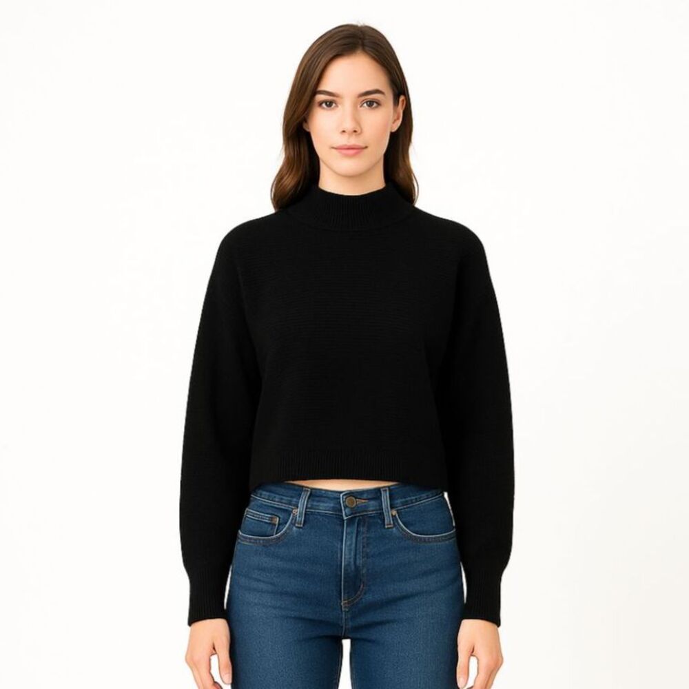 Philosophy Womens Ribbed Dolman Sweater L Library Chic Luxe Texture ribbed